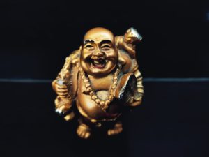 Der Glücks-Buddha lacht