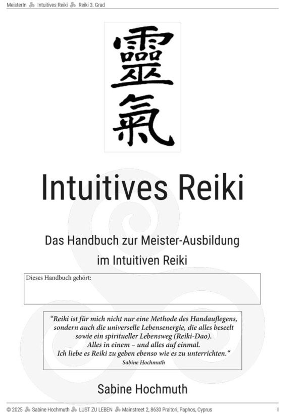 3. Handbuch Intuitives Reiki  